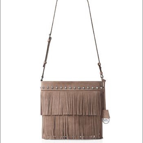 Michael Kors Medium Suede Billy Shoulder Bag - Picture 1 of 6
